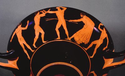 Kylix à figures rouges représentant des athlètes s